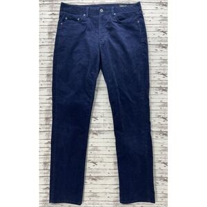 Bonobos Navy Blue Stretch Cotton Corduroy Chinos Pants Slim Fit Men's 35 x 34